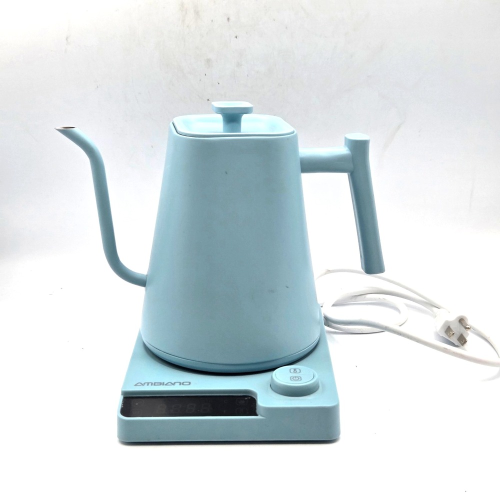Ambiano BLUE Gooseneck Stainless Steel Electric Pour Over Kettle